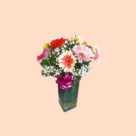 Florero De 10 Gerberas