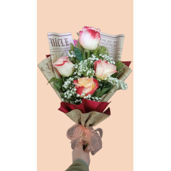 Bouquett De 4 Rosas