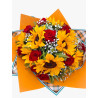 ramo de 10 rosas  8 girasoles