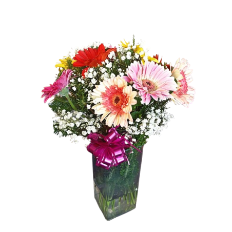 Florero De 10 Gerberas
