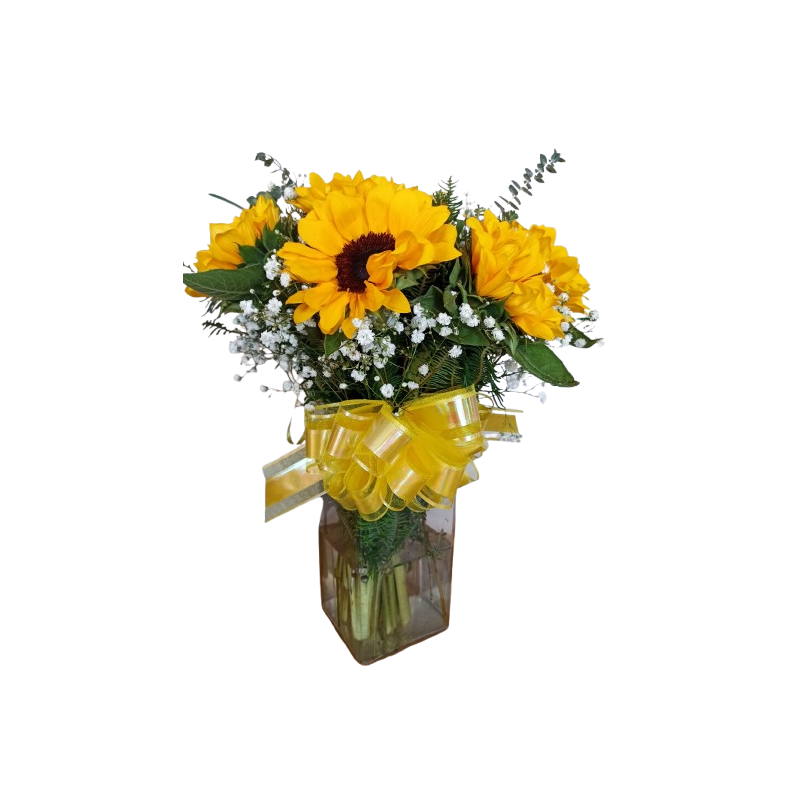 Florero De 10 Girasoles Florero De 10 Girasoles