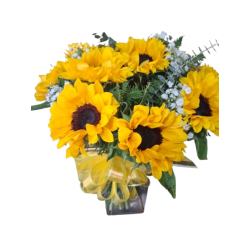 Florero De 10 Girasoles